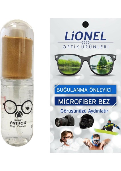Gözlük Temizleme Spreyi 5 Adet + Mikrofiber Gözlük Temizleme Bezi 5 Adet