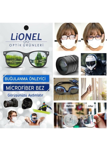 Gözlük Temizleme Spreyi 5 Adet + Mikrofiber Gözlük Temizleme Bezi 5 Adet