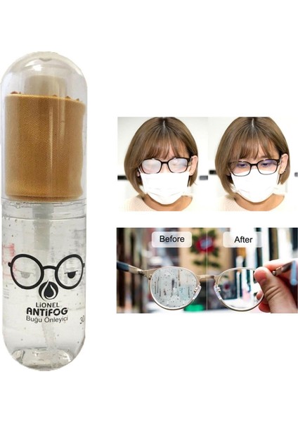 Gözlük Temizleme Spreyi 5 Adet + Mikrofiber Gözlük Temizleme Bezi 5 Adet
