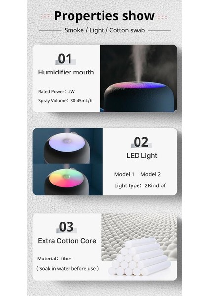 Mini Taşınabilir USB Hava 300ML Ultrasonik Arıtma Aroma Difüzör Serin Mist Maker Renkli Ev Ofis Araç Aromaterapi Nemlemdirici (Yurt Dışından) fırsatları