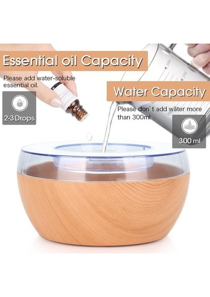 300ML USB Hava Elektrikli Aroma Difüzör Mist Ahşap Tahıl Yağı Aromaterapi Mini Araba Ev Ofisi Için 7 LED Işık Nemlemdirici (Yurt Dışından) modelleri