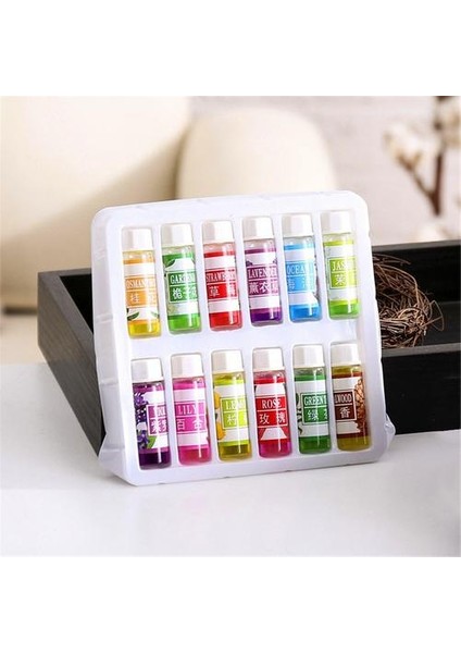 5 ml * 12 Suda Çözünür Çiçek Meyve Uçucu Yağ Seti Hava Fragrance Lamba Hava Aroma Difüzör Için Stres Rahatlatmak Nemlemdirici (Yurt Dışından)
