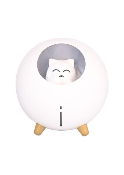 Sevimli Pet Gezegen Kedi Hava Ev Aromaterapi Sprey Masaüstü LED Gece Lambası Ultrasonik Aroma Uçucu Yağ Difüzör Nemlemdirici (Yurt Dışından)