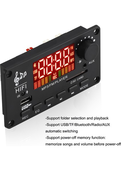 JX-Y04 Bluetooth Kod Çözme Kartı, Renk: Siyah Beyaz (Yurt Dışından) indirimleri