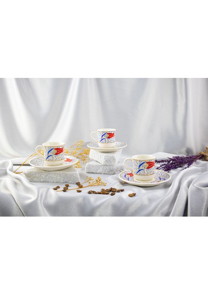 2'li Altın Yaldızlı Porselen Fincan Takımı Kadife Kutulu modelleri