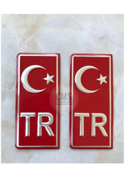 Kdmaksesuar Tr Plaka Stıcker 2'li - Türkiye Plaka Stıcker - Türkiye Plakalık Stickeri Plkcms -
