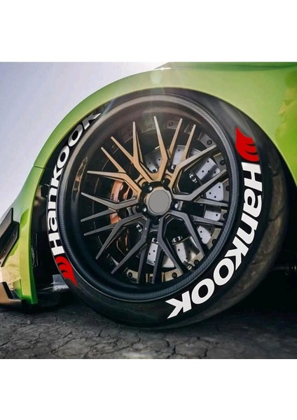 Komauto 3D Lastik Yazısı Beyaz Hankook 4 Adet