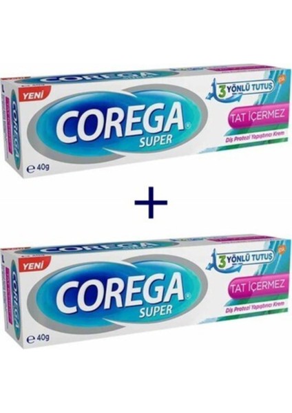 Tat Içermez Diş Protez Yapıştırıcı Krem 40GR 2ADET