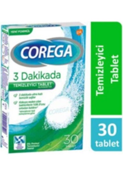 3 Dakikada Temizleyici Tablet 30'lu