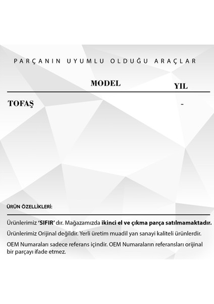 DNC Auto Part Tofaş Için Kilometre Sıfırlama Plastiği