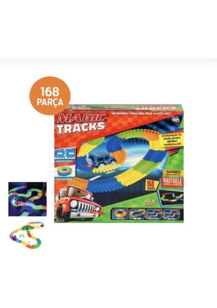 Kayyum Oyuncak Magic Tracks Parlayan Yarış Pisti Hareketli Raylar 168 Parça fırsatları