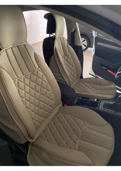 Space Elegance 5'li Oto Koltuk Minder Koyu Bej-Bej / KLMNY550