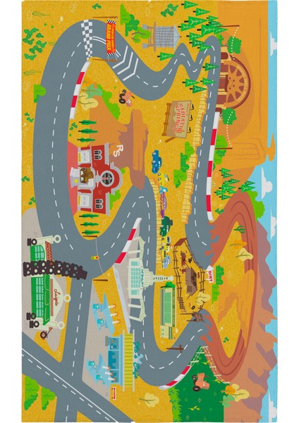 Mira 961 Çocuk Odası Yol Temalı Dokuma Taban Halı fiyatları