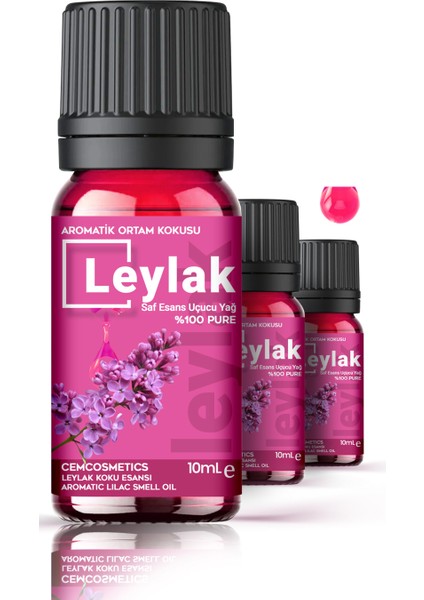 Oda Kokusu Leylak Çiçeği %100 Natural Saf & Doğal 3'lü Set 3X10ML Aromatik Yağ Ortam Kokusu