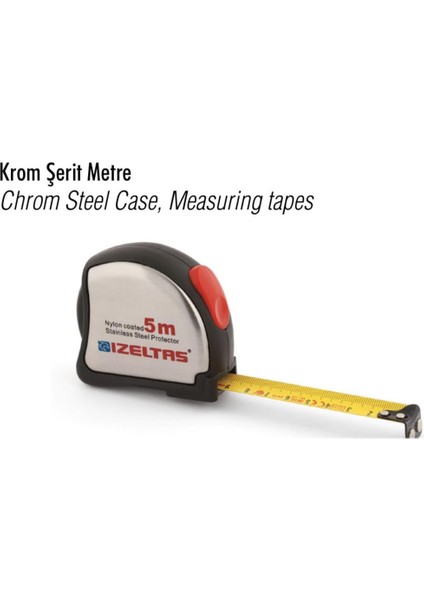 Izeltaş Krom Şerit Metre 5 Metre