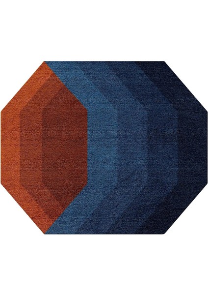 asimetrik Geometrik Desenli Çok Renkli Dekoratif Dokuma Taban Halı Mira 1280