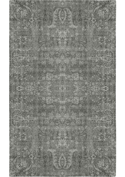 mira 2124 Vintage Siyah Gri Dokuma Taban Halı