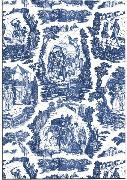 bleu Blanc Beyaz Lacivert Vintage Desenli Dekoratif Dokuma Taban Halı Mira 1255