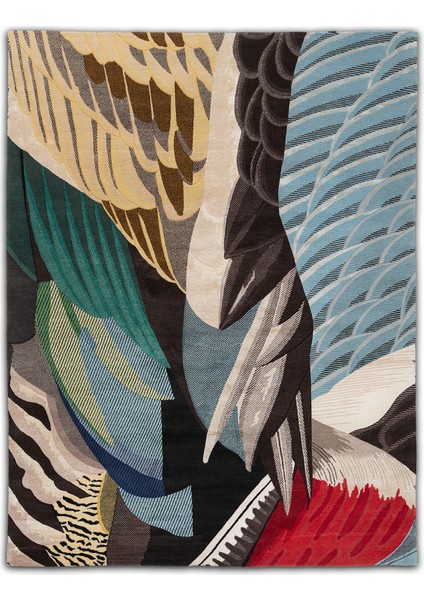 mira 1183 Çok Renkli Soyut Desenli Dokuma Taban Halı