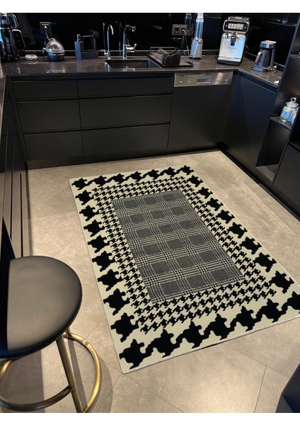 mira 1082 Ekose ve Kazayağı Desenli Dokuma Taban Halı