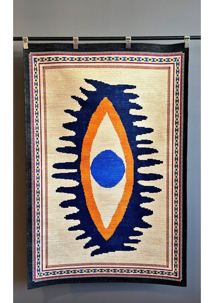 mira 1021 Göz Temalı Çok Renkli Modern Dokuma Taban Tasarım Halı modelleri