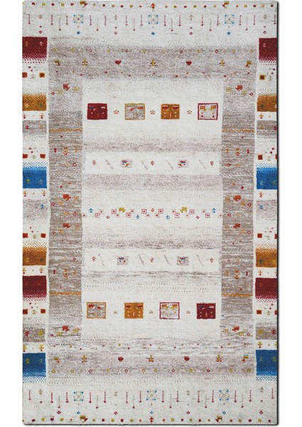 mira 974 Çok Renkli Etnik Görünüm Dokuma Taban Halı