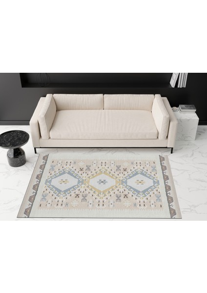 mira 940 Bej Pastel Etnik Desenli Çok Renkli Dokuma Taban Halı fiyatları