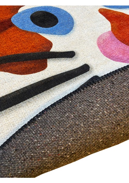 Mira 869 Turuncu Sevimli Kedi Figürlü Halı modelleri