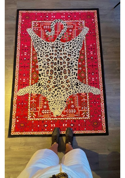 Mira 889 Kırmızı Vintage Görünüm Leopar Halı fiyatları
