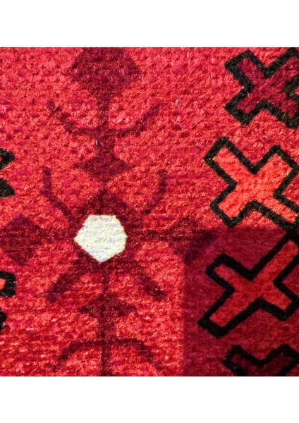 Mira 889 Kırmızı Vintage Görünüm Leopar Halı modelleri