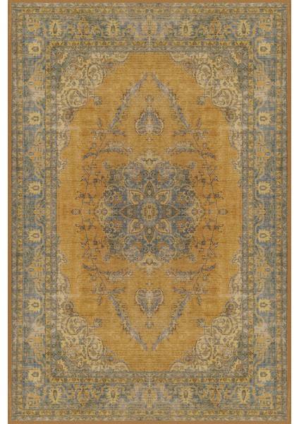 Mira Ar 2101 Vintage Dekoratif Hardal Gri Halı 120X180