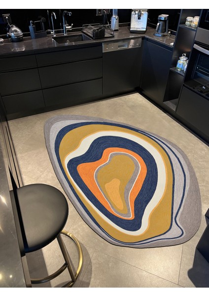 Mira 1122 Asimetrik Formda Soyut Figürlü Dokuma Taban Halı fiyatları