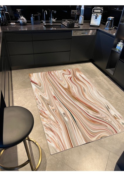 mira 1069 Mermer Soyut ve Ebruli Desen Dokuma Taban Halı