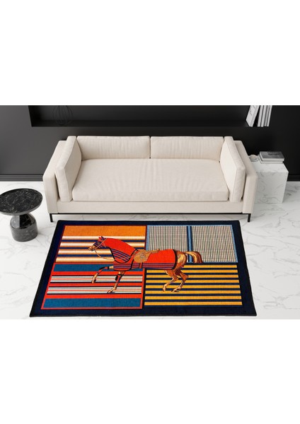 Mira 894 Çok Renkli Modern At Desenli Dokuma Taban Halı fiyatları