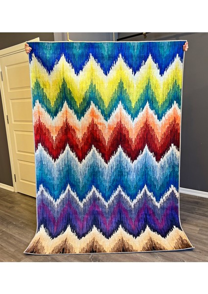 Mira 1039 Zigzag Temalı Çok Renkli Tasarım Dokuma Taban Halı modelleri