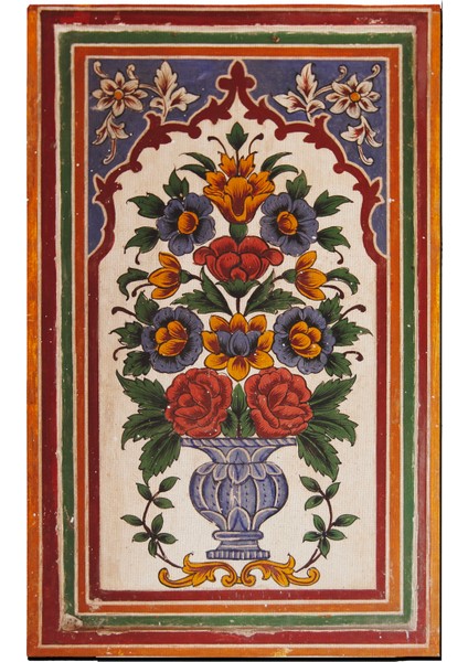 mira 976 Vazoda Çiçekler Temalı Renkli Dokuma Taban Halı modelleri