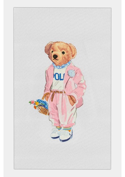 Mira 954 Pembe Teddy Bear Açık Gri Dokuma Taban Halı modelleri