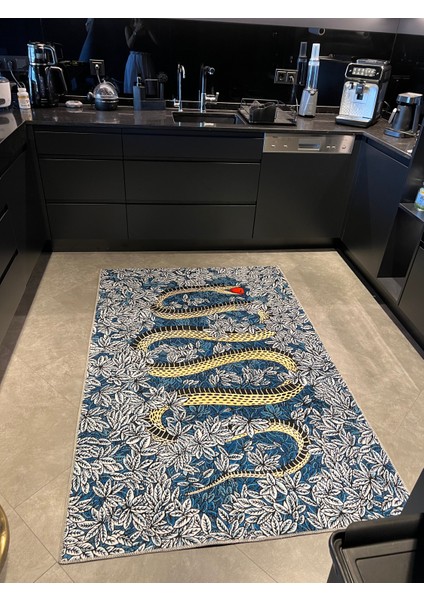 Mira 876 Yılan Temalı Çok Renkli Modern Halı modelleri