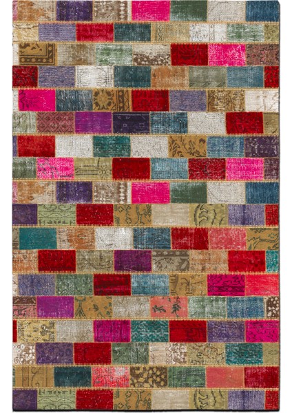 Mira 927 Patchwork Çok Renkli Halı Dokuma Taban Halı
