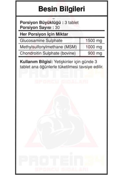 Bigjoy Glucosamine Chondoitine & Msm 90 Tablet fiyatları