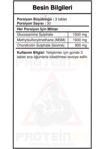 Glucosamine Chondroitin Msm 90 Tablet Kompleks Glukozamin fiyatları