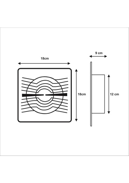 120'LIK Banyo Tuvalet Aspiratör Havalandırma Fanı 18.5 cm