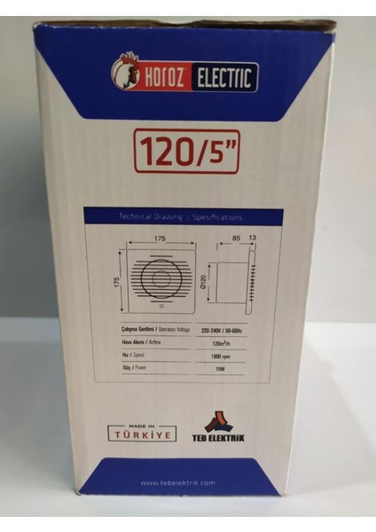 Banyo ve Mutfak Aspiratörü 120 Lik Horoz 120 modelleri