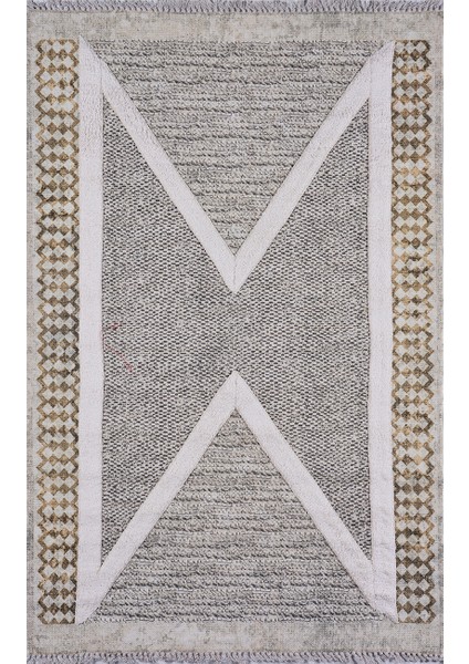 Rustik Haki Beyaz 4009 Iskandinav Kilim