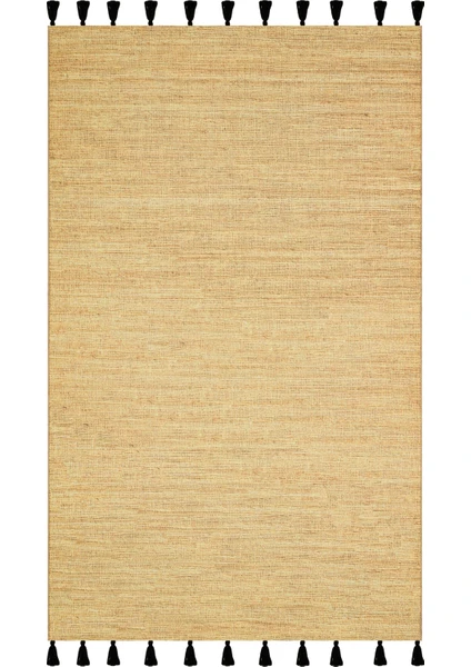 Rugs Modern Moroccan 9001 Siyah Püsküllü Bohomian ve Modern Kilim