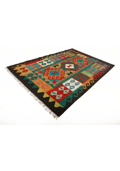 Cotton Pamuklu Çok Renkli Otantik ve Etnik Desenli Kilim 502