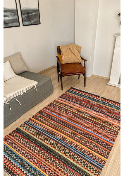 Alara Multy 3205 Çok Renkli Çift Taraflı Dokuma Kilim