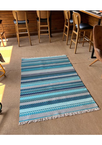 Cotton 558 Etnik Desenli Dokuma Taban Çok Renkli Kilim fiyatları