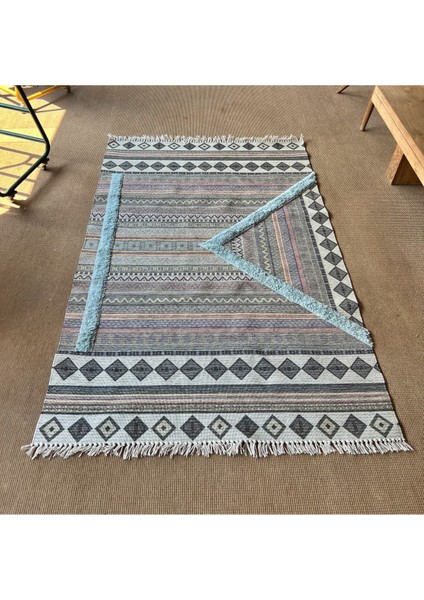 Rustik 4046 Çok Renkli Pastel Desenli Kilim