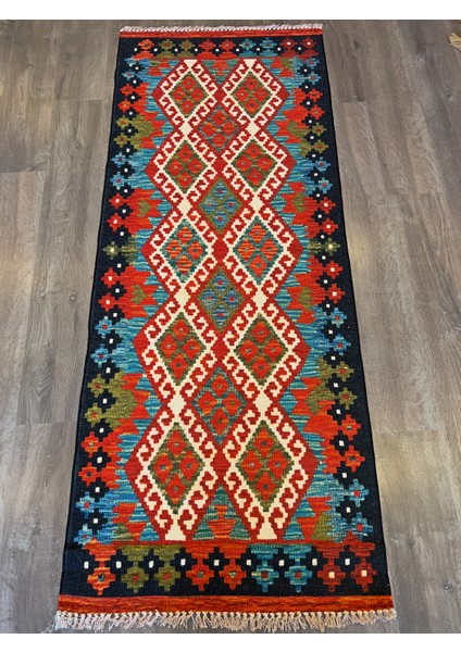 Cotton 552 Etnik Desenli Otantik Canlı Çok Renkli Kilim